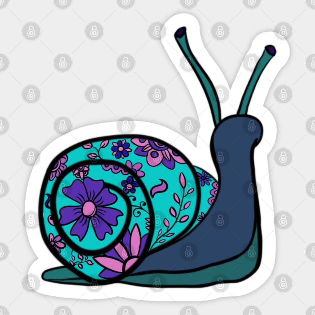 Blooming Snail Sticker by BecksArtStuff